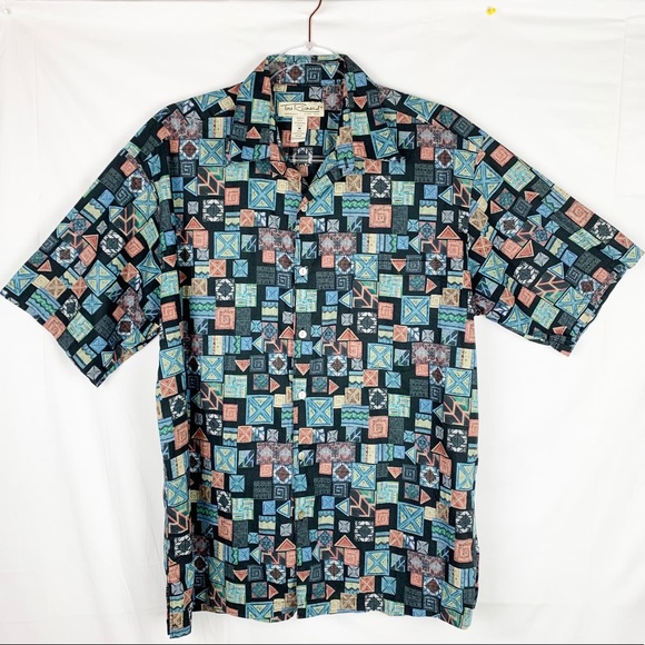 Tori Richard Mosaic Palms Cotton Lawn Camp Shirt - Tan